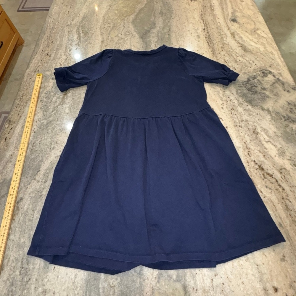 Crown & Ivy Womens XL Dress Short Sleeve Above Knee Navy Blue Vacation Casual